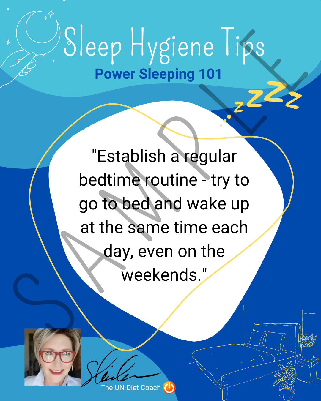 Sleep Hygiene – 30 Customizable Instagram and Facebook Infographics